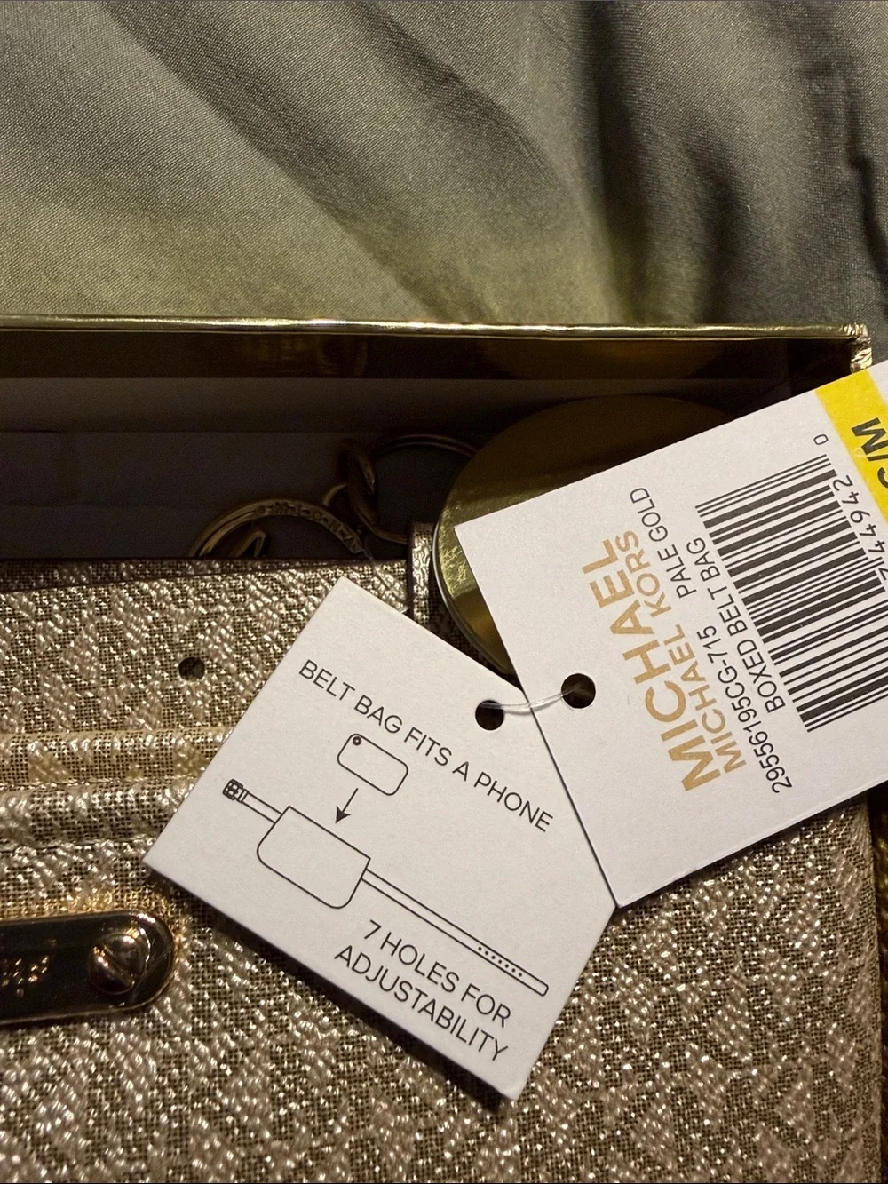 Michael Kors Shimmery Gold Crossbody Belt Bag